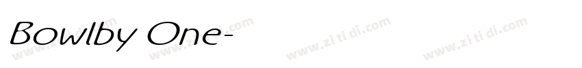 Bowlby One字体转换